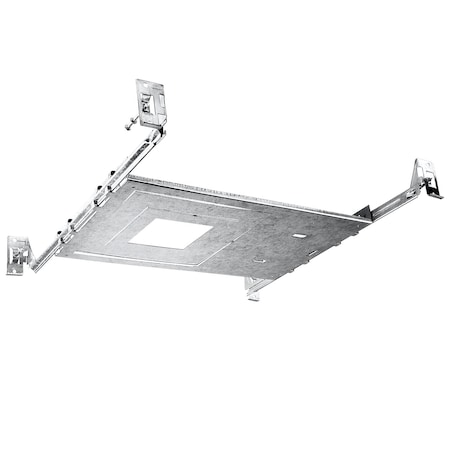 Luxrite Shallow Recessed Housing Mounting Plate 3-4-6 Inch Square LED Recessed Kits Extendable Bars ETL LR41005-1PK